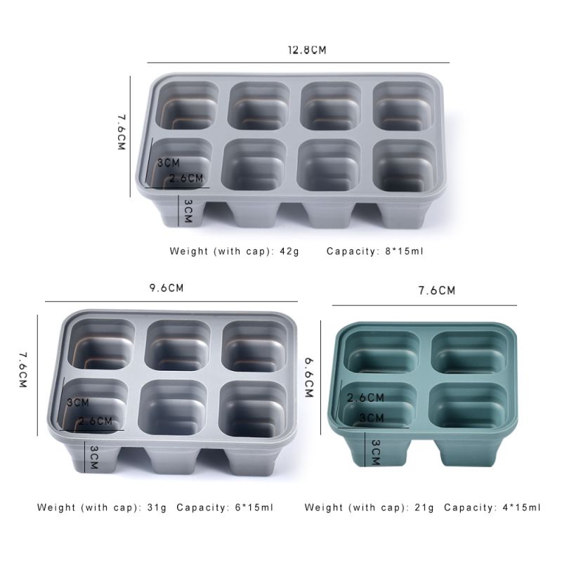 Khuôn Silicon Làm Đá Hình Vuông Cỡ Lớn Tiện Dụng DIY