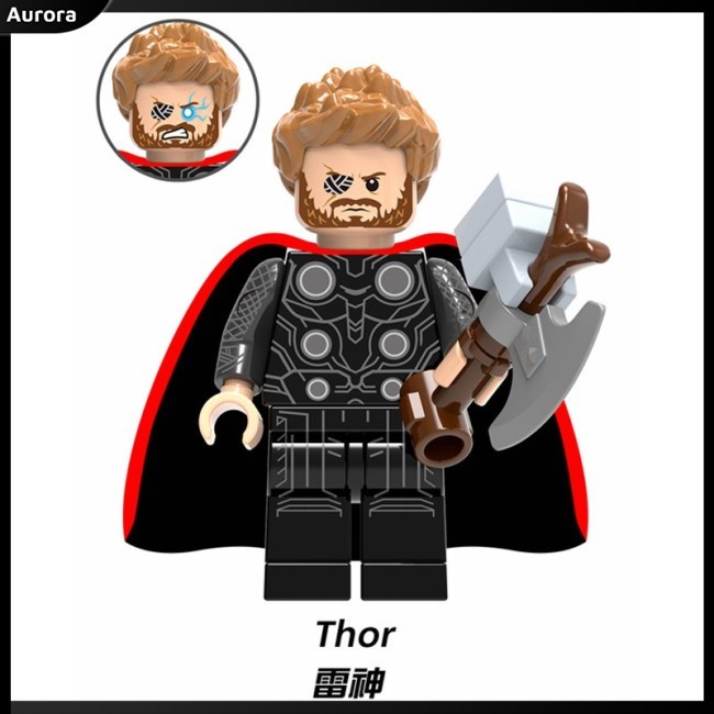 Đồ Chơi Lắp Ráp Lego Nhân Vật Siêu Anh Hùng Marvel Thor Loki Hela Odin Iron Man Spiderman