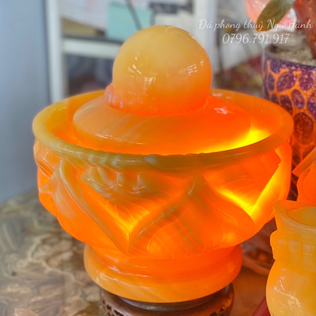 Phong thủy luân , minh luân thủy đá ngọc hoàng long - đá tự nhiên, nguyên khối 100%