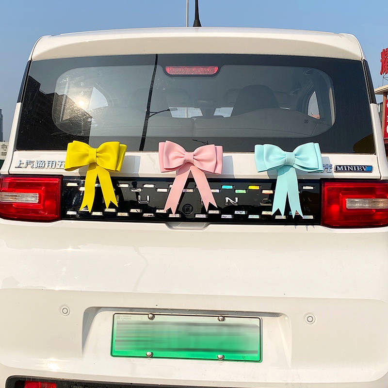 Wuling Confero Mini Interior Decoration Modification Chinese Style Macaron Body Bow Bumper Stickers Car Decoration Accessories nug7