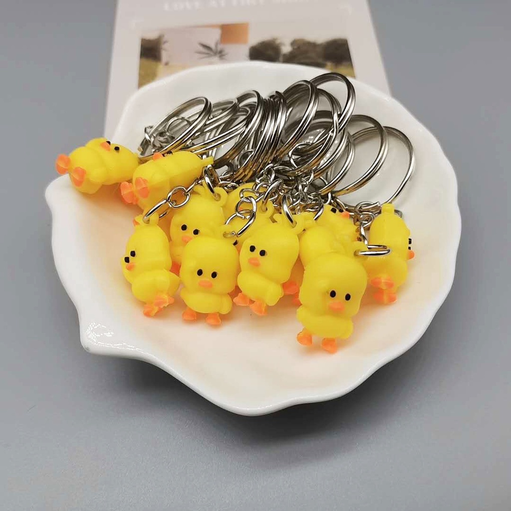 Móc Khóa Hình Vịt Vàng mini Dễ Thương