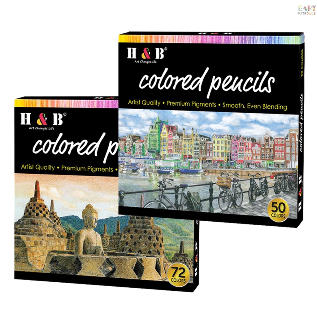 Bộ Bút Chì Màu Dầu 72 Màu Sắc Tùy Chọn Dùng Vẽ Phác Thảo DIY Dành Cho Học Sinh / Người Lớn
