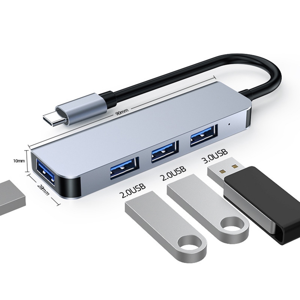 Bộ chuyển đổi LENOVO ra 4 cổng USB loại C hình hoa hướng dương cho điện thoại di động
