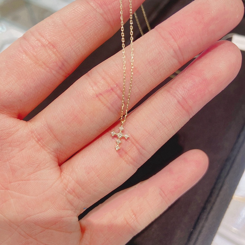 Dây chuyền bạc nữ mặt thập giá, Silver vòng cổ nữ T - Cross với charm trái tim