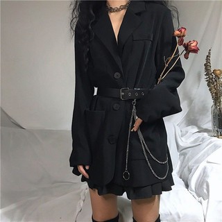[ord] Áo Blazer Đen kèm đai (C72) – Hàng order