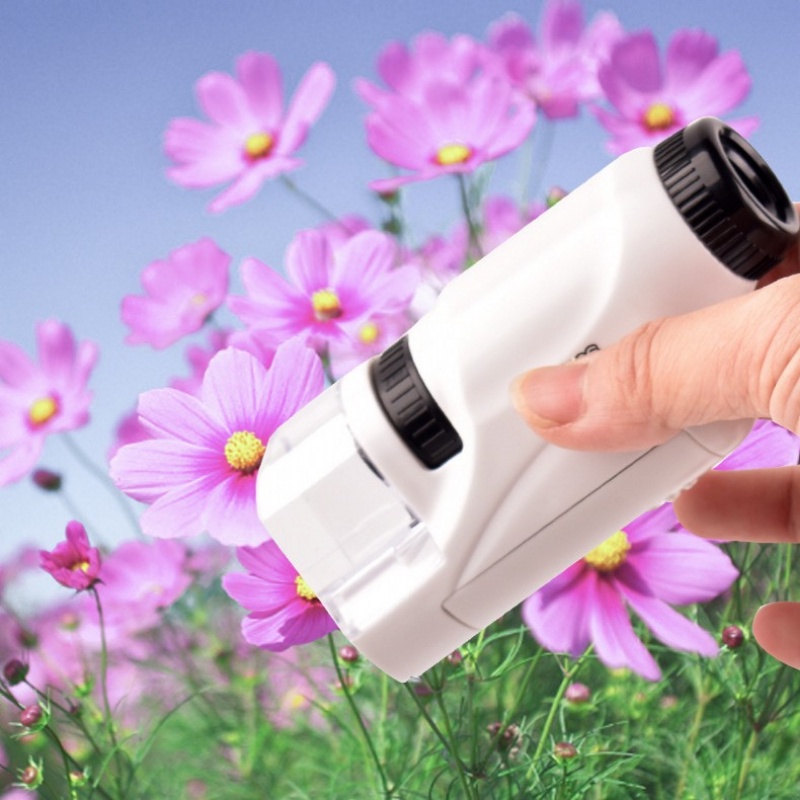 Kính Hiển Vi Cầm Tay Độ Phóng Đại 60-120X Có Đèn LED Chuyên Dụng Cho Phòng Thí Nghiệm