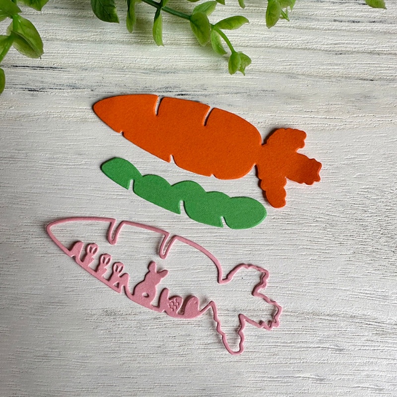 Khuôn Cắt Giấy Kim Loại Hình Củ Cà Rốt Xinh Xắn