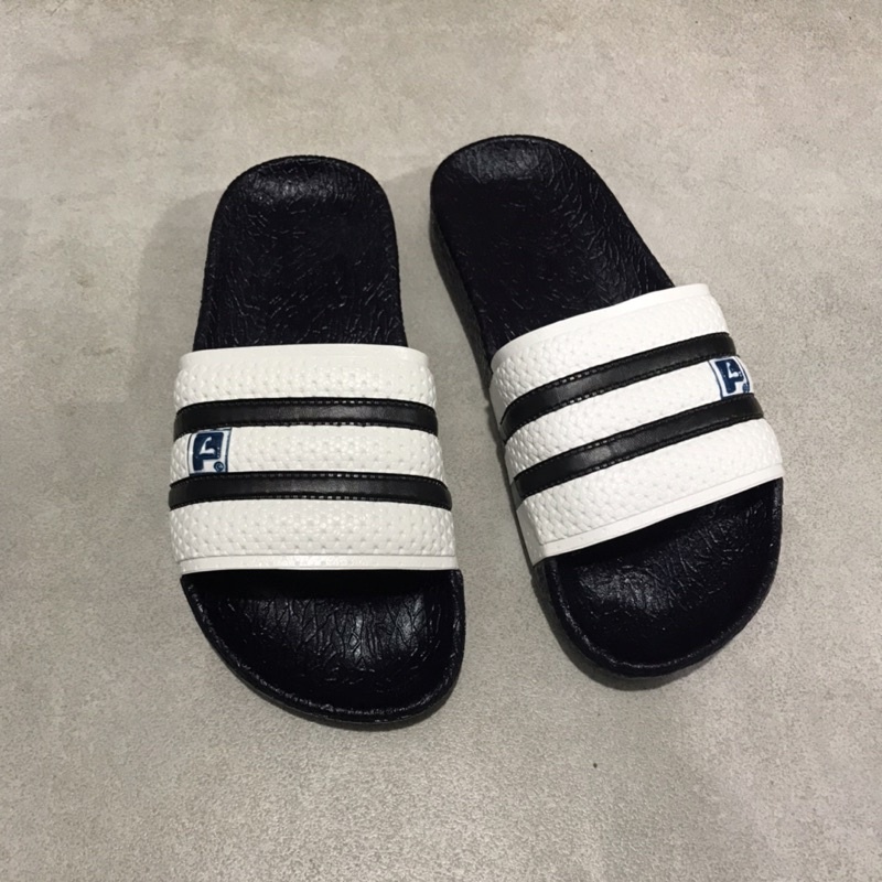 Dép nam quai ngang dép bánh mì sọc ngang cao su mềm