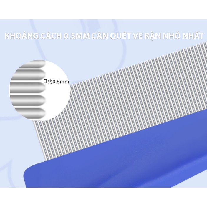 Lược Chải Ve Rận, Bọ Chét Cho Chó Mèo, Thú Cưng