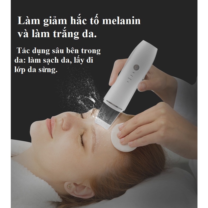 Máy hút mụn đầu đen CK- Máy Cà Da Chết Sủi Da dụng cụ làm sạch lỗ chân lông làm nóng giúp hút mụn cám, mụn đầu đen