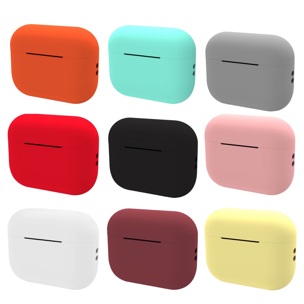 Vỏ bảo vệ hộp sạc tai nghe LENOVO sunflower silicon mềm không dây chống sốc chống rơi màu trơn thích hợp cho AirpodsPro2