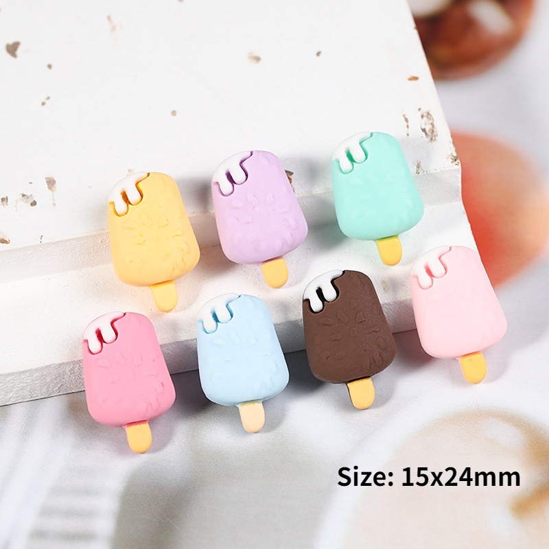 Set 10 Phụ Kiện Kẹp Điện Thoại Hình Cây Kem Dễ Thương