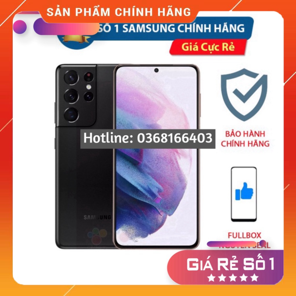 Điện thoại Samsung S21 ultra 12GB/128Gb - Hàng Full box chính hãng 100%- Lỗi 1 đổi 1- Bảo hành 12 tháng