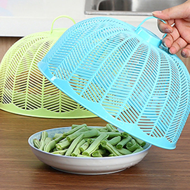 Bộ 3 Lồng Bàn Tròn Đậy Thức Ăn Bằng Nhựa Nhiều Màu Sắc Chống Côn Trùng Chống Ăn Mòn Có Thể Giặt Sạch Dùng Khi Nấu Ăn