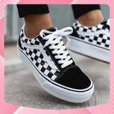 Giày Nam Nữ Dây Buộc Vans Classic, Giày Vans Caro Đen Trắng Full Box Bill Dễ Phối Đồ 2022