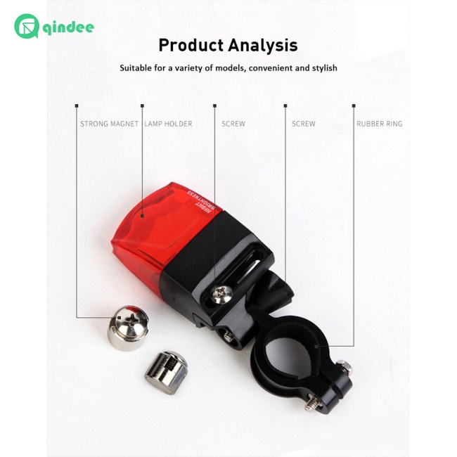 Đèn Cảnh Báo Chống Thấm Nước Có Nam Châm Gắn Đuôi Xe Đạp