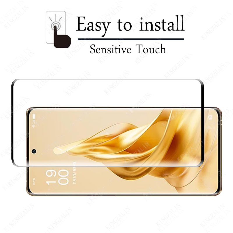 Kính Cường Lực 2 Trong 1 Viền Cong Bảo Vệ Camera Cho Oppo Reno 9 8 Pro Plus 8Pro + 9Pro + 8T 8Z Reno8T Reno8 Reno9 4G 5G