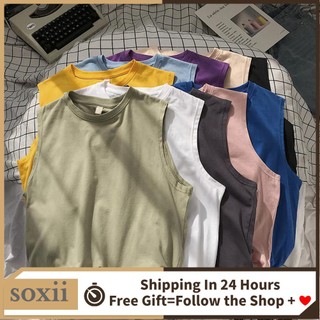 Soxii Áo thun ba lỗ xốp tập gym cho nam
