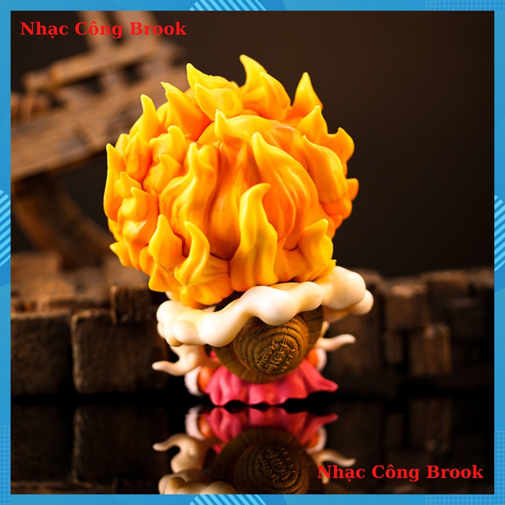 Mô hình Luffy gear 5 chibi cao 12cm - mô hình onepiece chibi luffy nika siêu dễ thương trang trí phòng học anime