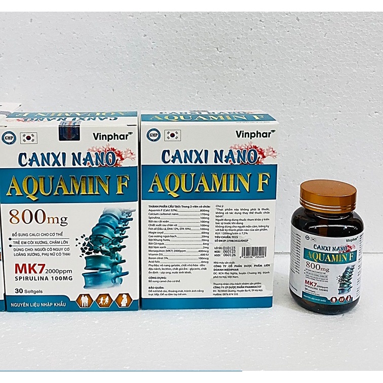 Canxi AquaminF800mg Cao ngựa bạch,bổ sungCanxi tảo biển đỏ Phát triển hệ xương ,còi xương trẻ,ngừa loãng xương người già