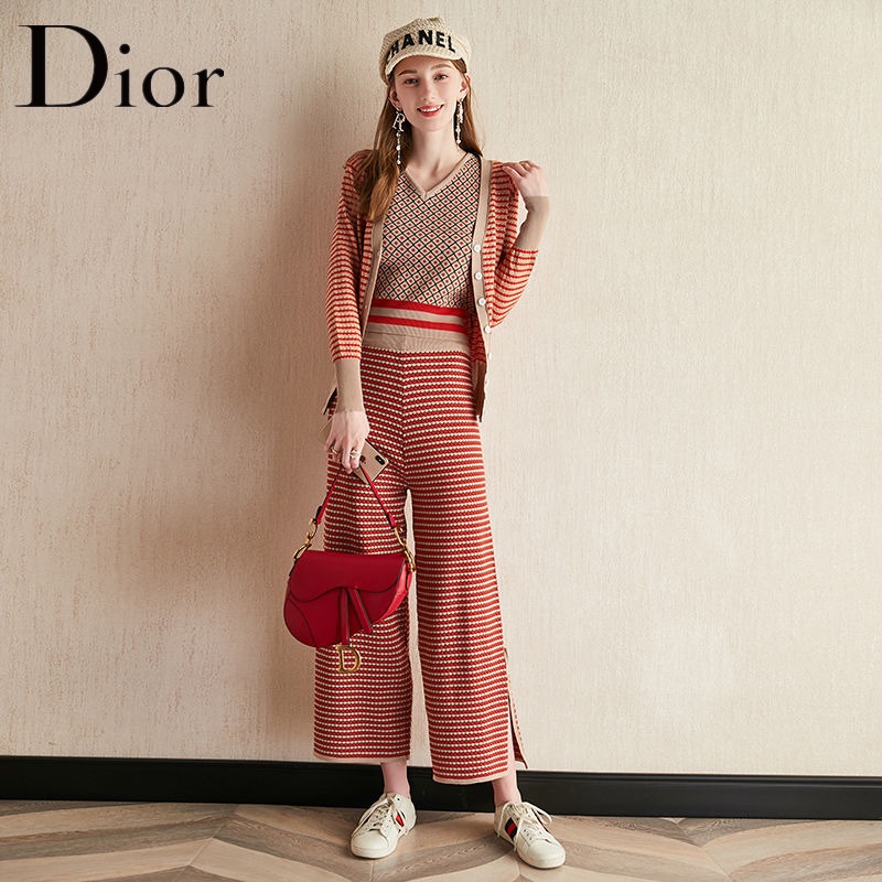 Dior Bộ Đồ Thể Thao 2 Món Dáng Rộng Thoải Mái Cho Nữ