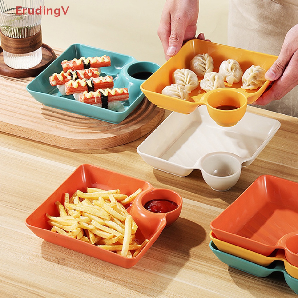 [ErudingV] Khay Chia Ngăn Đựng Bánh Bao Hình Vuông Lớn Có Khay Chia Ngăn Sáng Tạo Dành Cho Giáng Sinh [Mới]