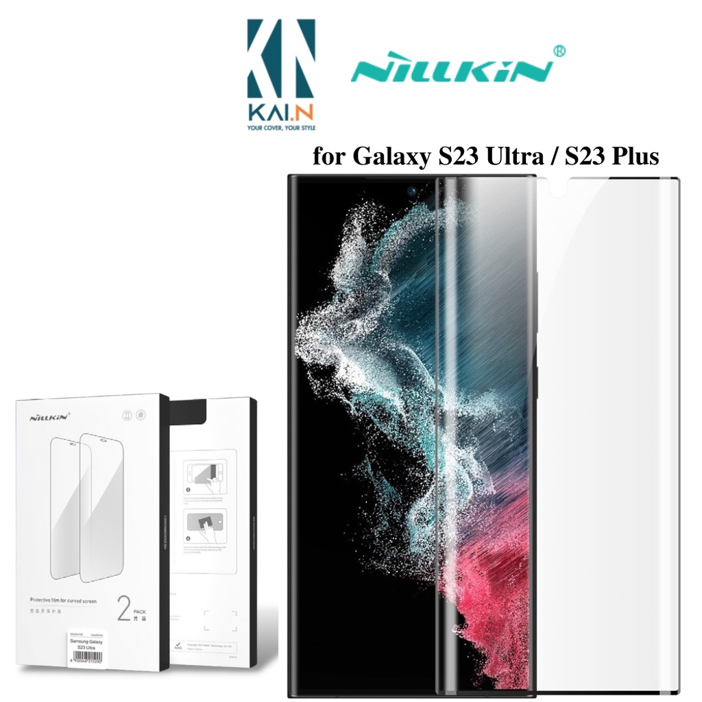 Miếng Dán Màn Hình Dành Cho Samsung Galaxy S23 Ultra / S23 Plus Nillkin Impact Resistant Curved Film (Bộ 2 Miếng)