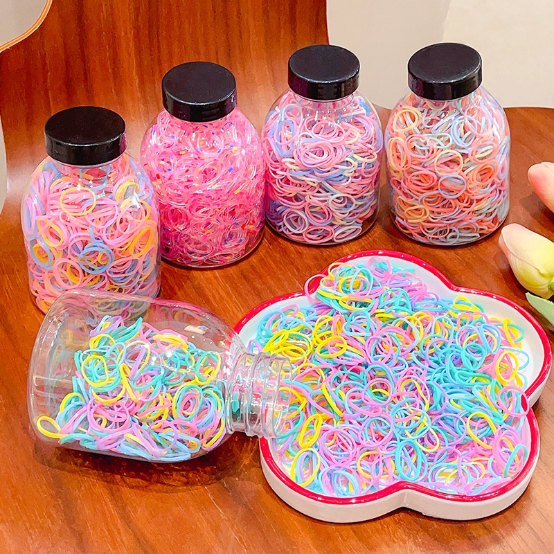 Dây Buộc Tóc Cao Su Co Giãn Không Đau Màu Sắc Ngọt Ngào Dành Cho Bé Gái