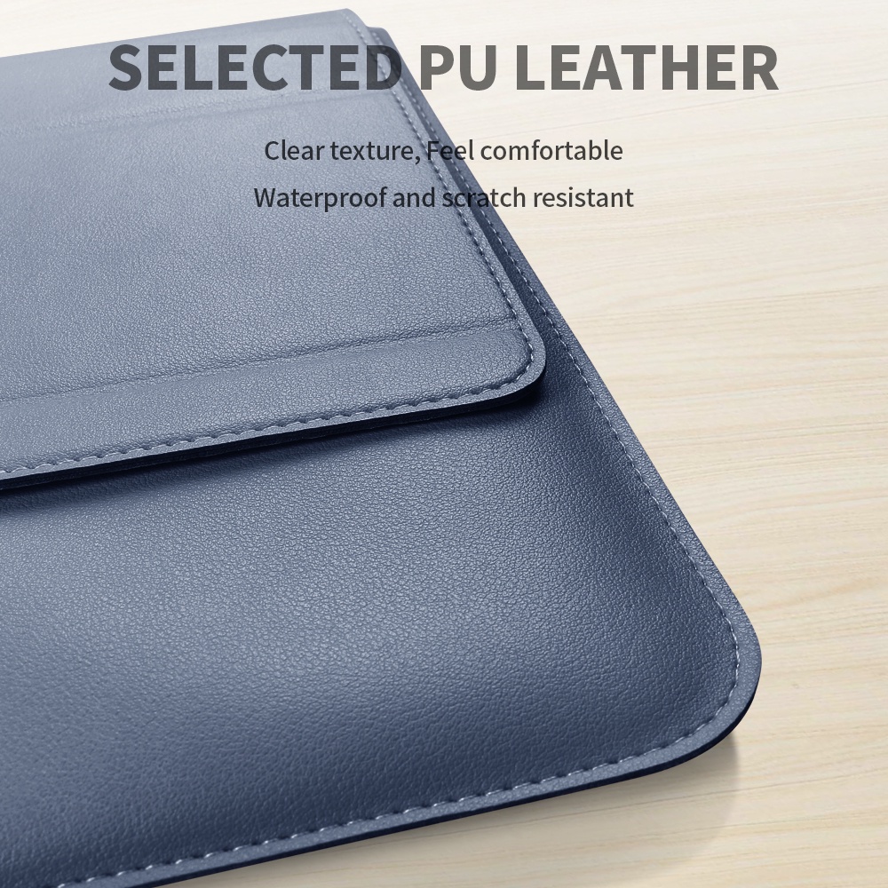 Luxury Leather Laptop Notebook Stand Sleeves Bag Pouch Soft 11 13 14 15 16 inch for notebook Pro Air 13 case ASU S Acer HP Q834