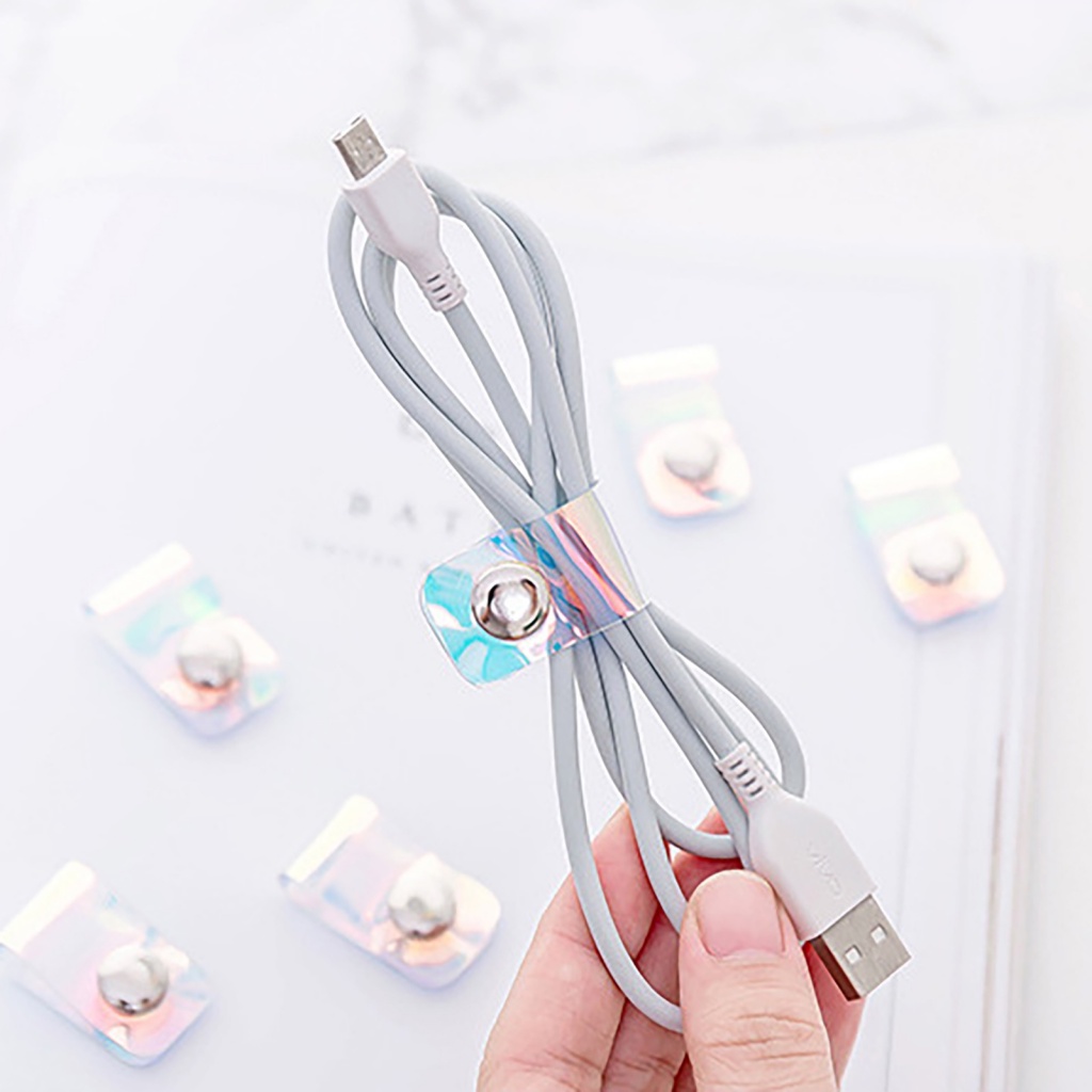 Dụng Cụ Quấn Dây Cáp Bằng PVC Laser Phân Loại Sắp Xếp Gọn Gàng Đa Năng Hình Hoa Hướ