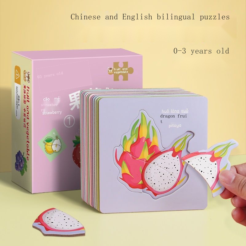 Đồ Chơi Lắp Ráp Hình Động Vật Trái Cây Phát Triển Trí Não Cho Bé 2-6 Tuổi