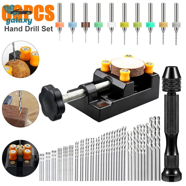 Galaxy Bộ 60 Mũi Khoan Xoắn Ốc Micro Độ Chính Xác Cao Diy