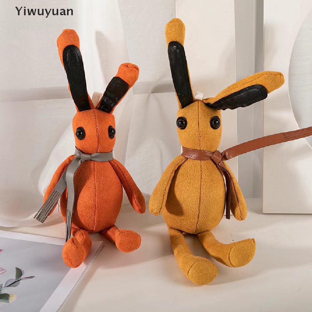 < Yiwuyuan > Móc Khóa Thỏ Nhồi Bông Tai Dài 24cm Đáng Yêu