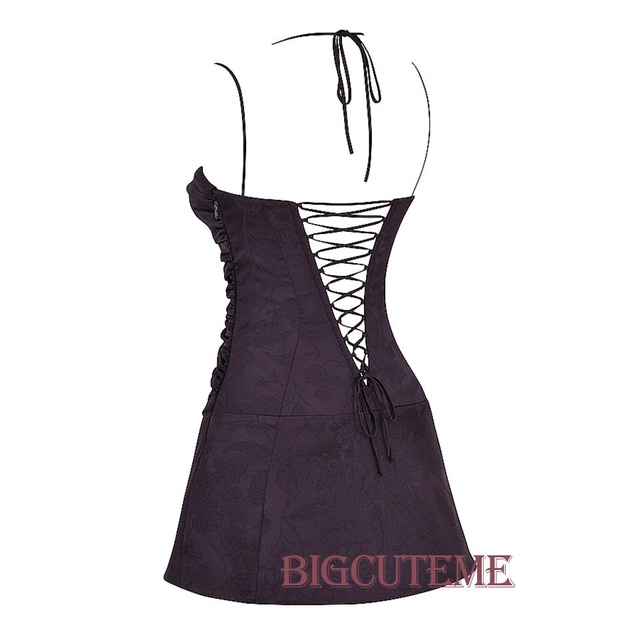 [] - Đầm Mini Hai Dây Hở Lưng In Hoa Thời Trang Mùa Hè Cho Nữ