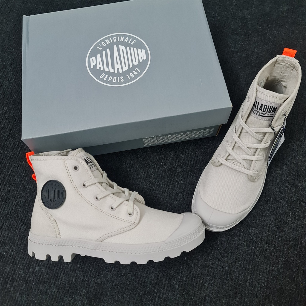 Giày Palladium nữ xám cổ cao mẫu mới chính hãng