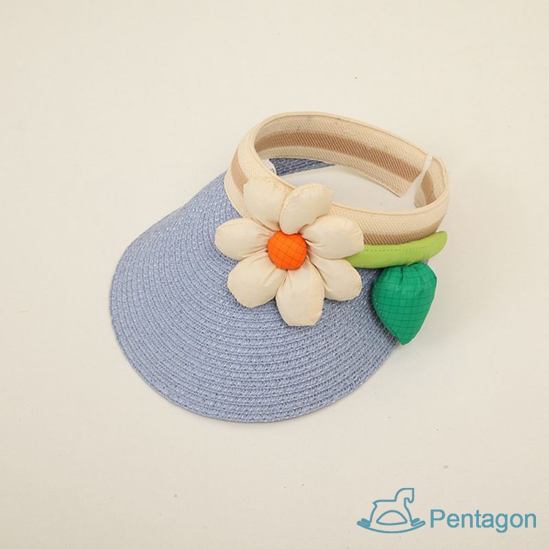 Mũ Chống Nắng Mùa Hè Vành Rộng Hở Chóp Thoáng Khí Dễ Thương Cho Bé Gái