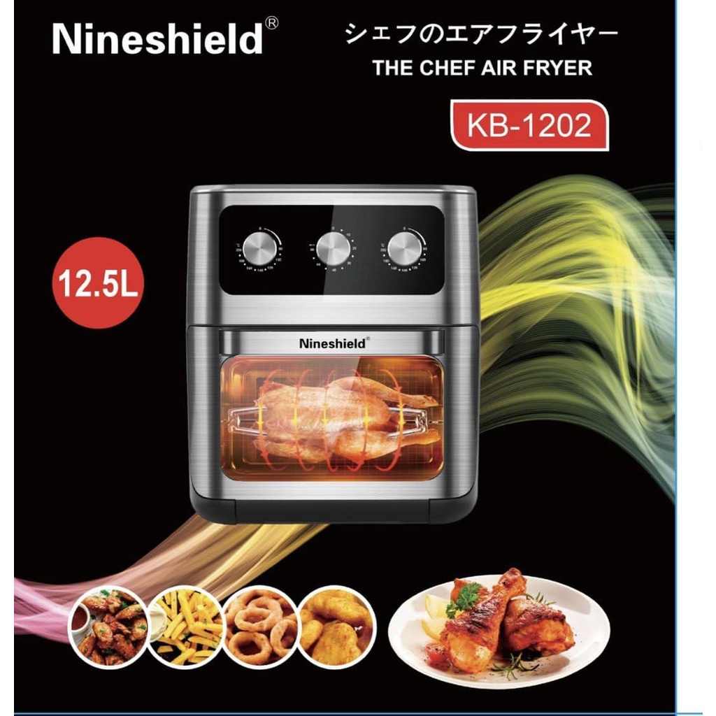 Nồi Chiên Không Dầu Nine Shield cơ, Bảo Vệ Sức Khỏe_dung Tích 12.5l_bảo Hành 12 Tháng