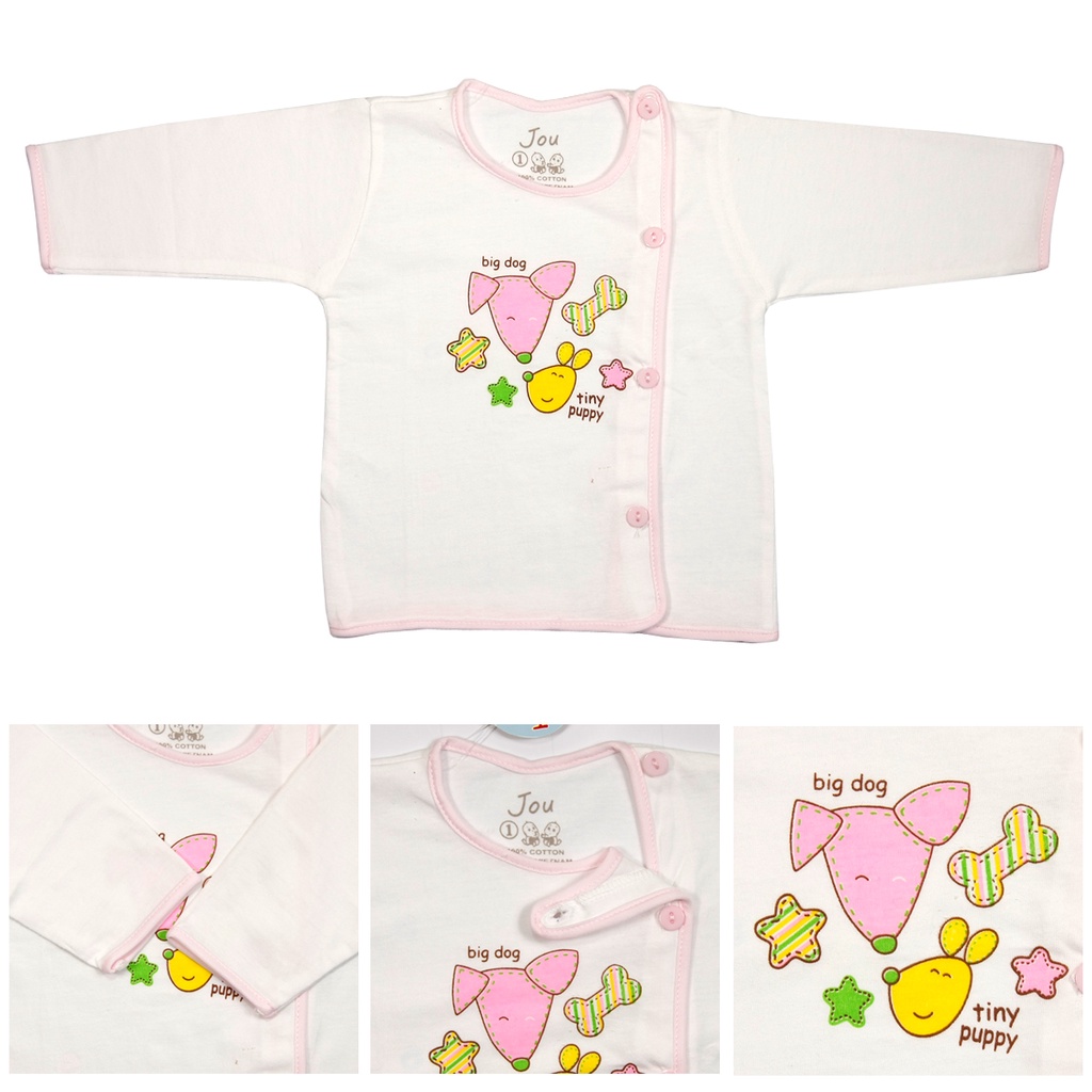 Áo sơ sinh dài tay cotton cho bé 3-8kg -"/áo sơ sinh/áo sơ sinh cho bé/áo sơ sinh dài tay/áo sơ sinh