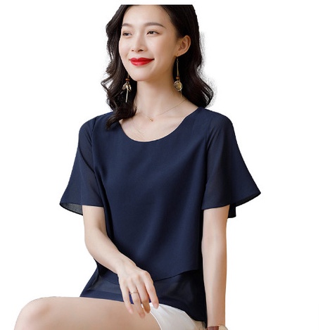 (HÀNG SẴN) Áo Sơ Mi Voan Che Bụng Giảm Tuổi Trẻ Trung SM69 - Hàng Quảng Châu Cao Cấp