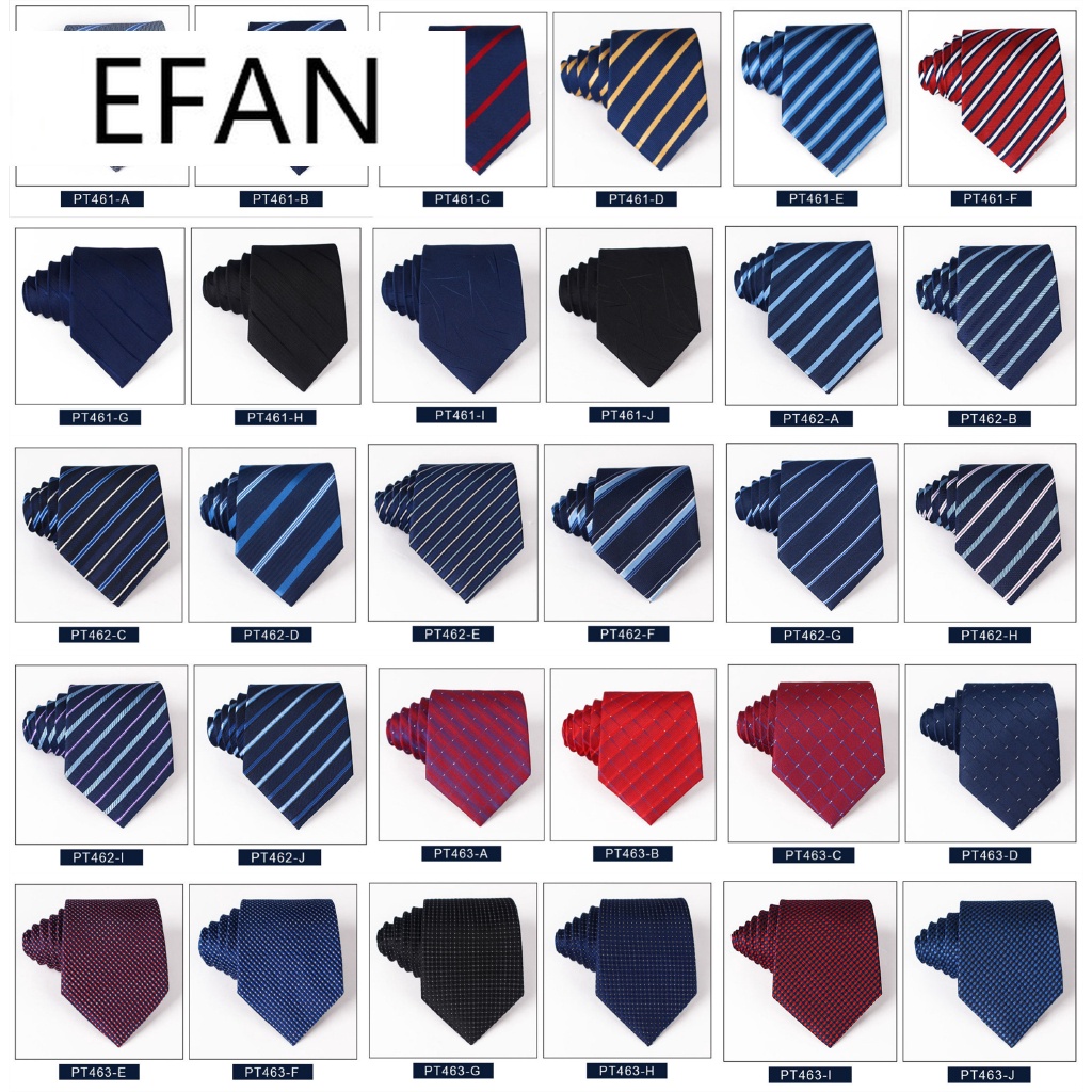 Cà vạt 8cm họa tiết kẻ sọc / Paisley / caro màu xanh dương và đen thời trang sang trọng thanh lịch cho nam đi làm