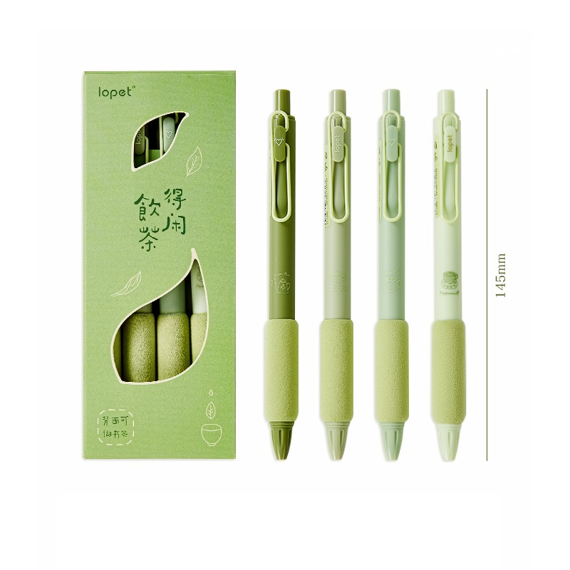 4 Chiếc Bút Bi Nước Mực Đen Ngòi 0.5mm C7343