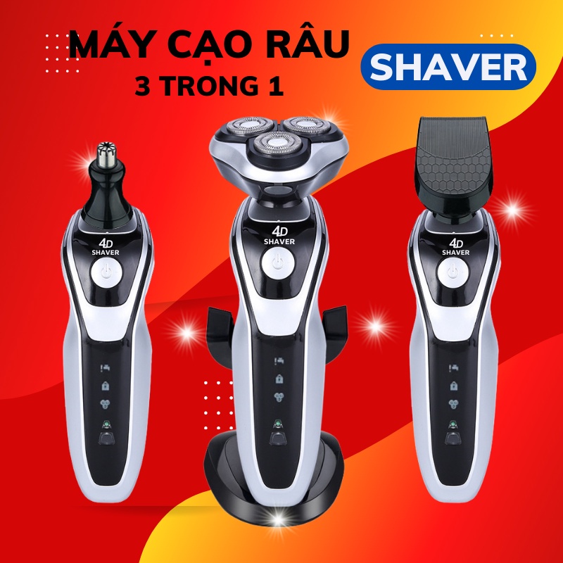 Máy cạo râu, tỉa lông mũi đa năng SHAVER SK1588 , máy cạo râu 3 in 1 cao cấp 2022