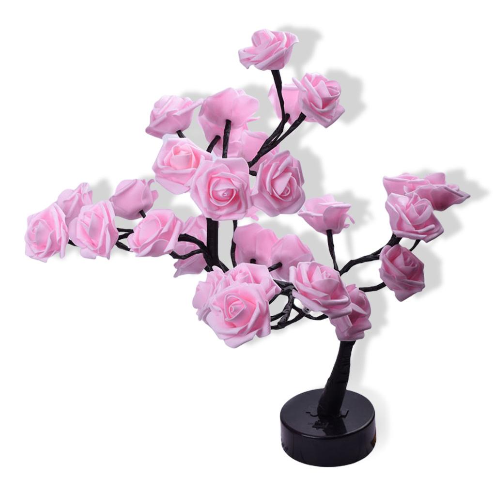 (runbu) Đèn Ngủ LED Hình Cây Hoa Hồng Chạy Bằng Pin Điều Khiển Cảm Ứng Để Bàn Trang Trí Tiệc Sinh Nhật Lễ Hội