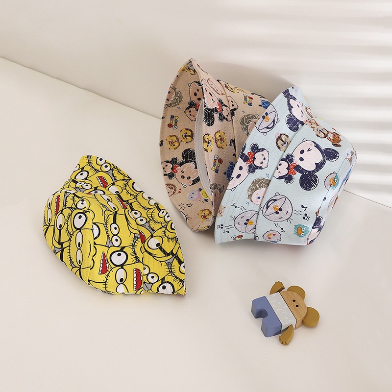 Mũ Tai Bèo Cotton Chống Nắng In Họa Tiết Hoạt Hình Dễ Thương Phong Cách Hàn Quốc Thời Trang Xuân Hè Cho Bé