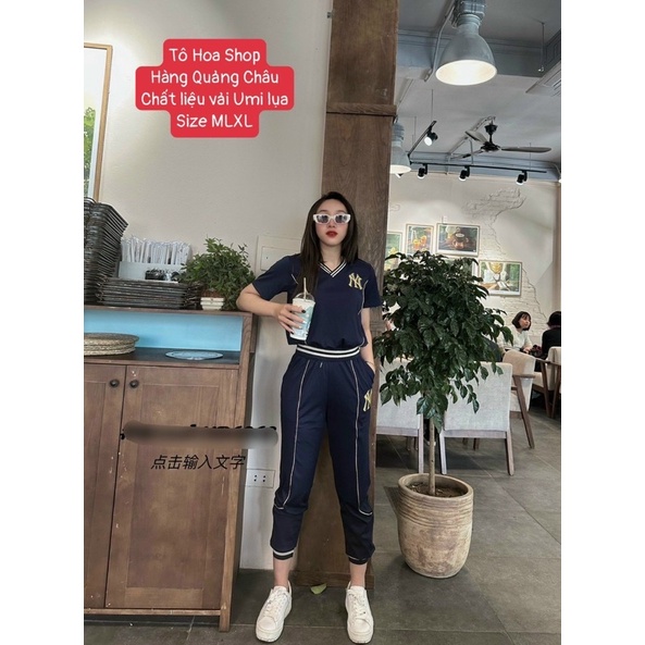 Bộ đồ nữ.sét thể thao hè cổ tim đồ mặc nhà tay cộc quần dài chất vải Umi lụa,hàng quảng châu.Size MLXL,tohoa_shop