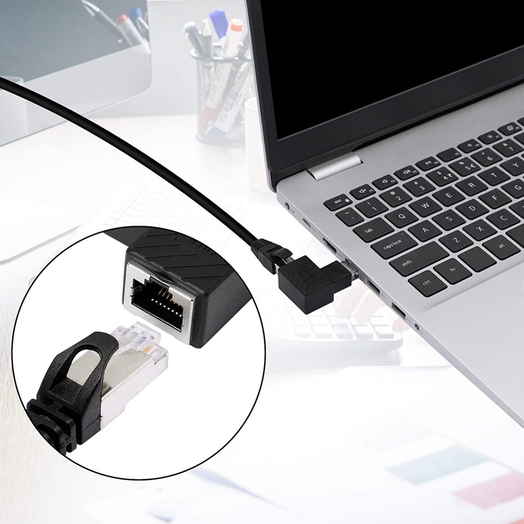 Bộ chuyển đổi mạng LENOVO sunflower 100M RJ45 90 độ từ đầu cắm sang ổ cắm