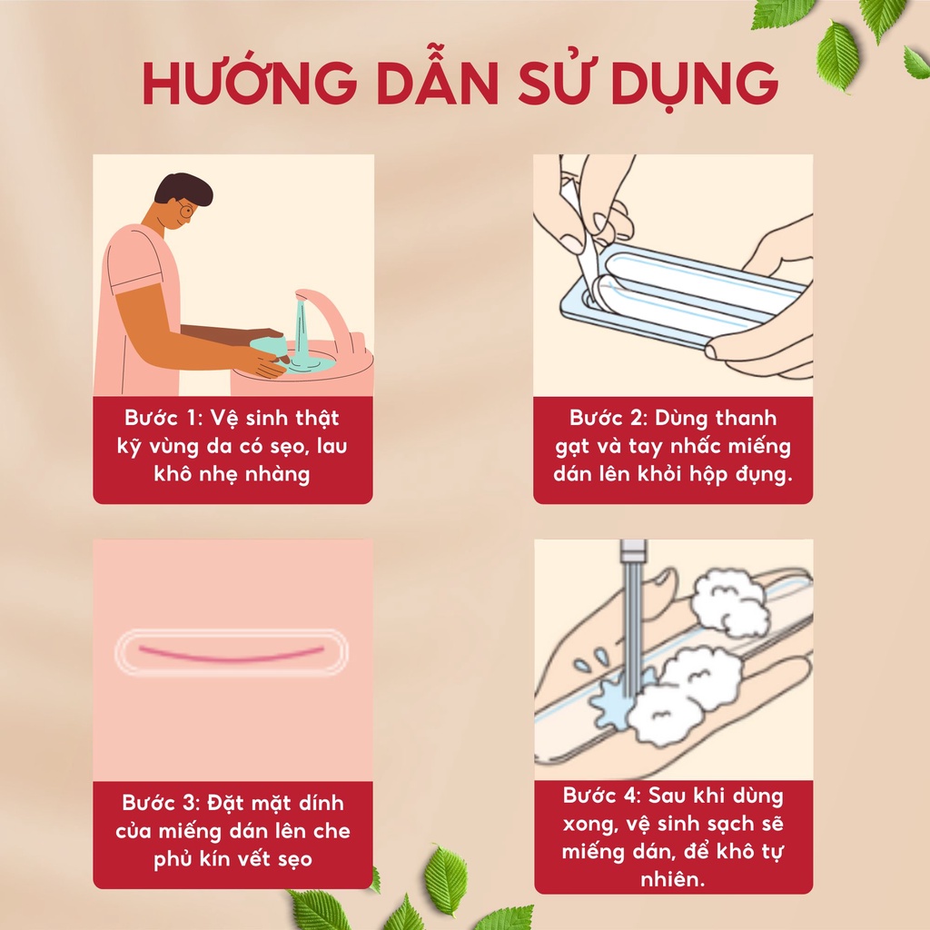 Miếng Dán Ngăn Ngừa Và Ép Sẹo Lồi Sẹo Phì Đại Silicon Scar FIX
