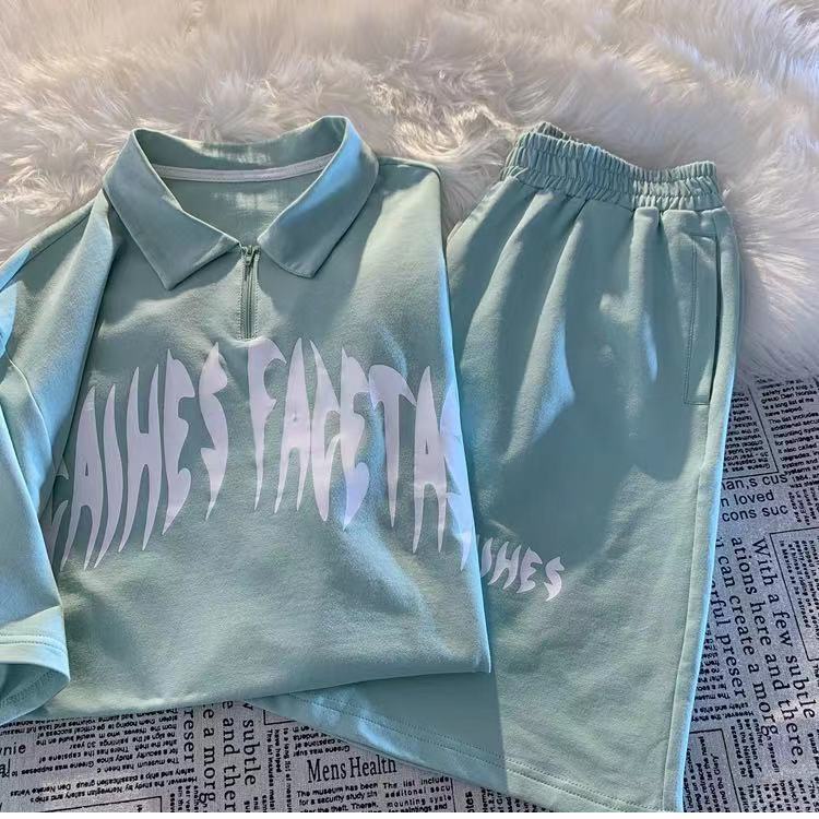 Set Đồ Thể Thao Hai Mảnh Áo Dáng Rộng Phong Cách Hồng Kông Thời Trang Mùa Hè 2023 Dành Cho Bạn Nữ