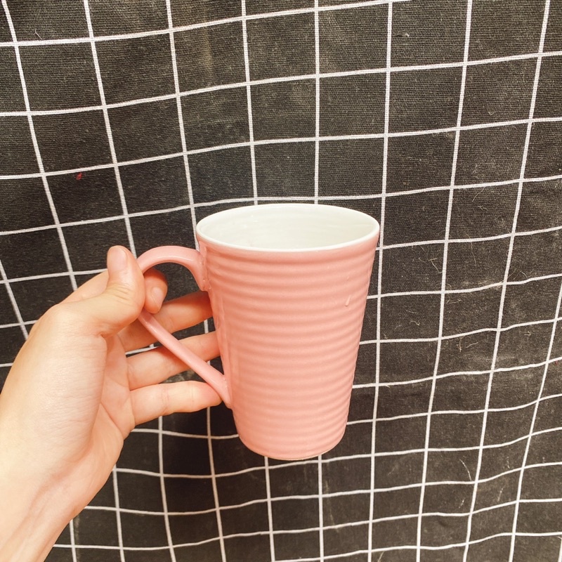 Cốc ly sứ có quai dáng nhọn 330ml cao 12cm - Nhiều màu lựa chọn - Gốm sứ Bát tràng