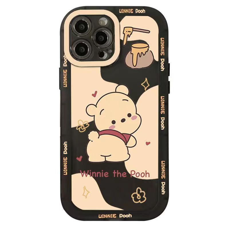✅Ốp Điện Thoại Silicon Mềm Màu Trong Suốt Hình Winnie the Pooh Cho iPhone 14promax 13pro 12 8Plus 7 Xr GL4W